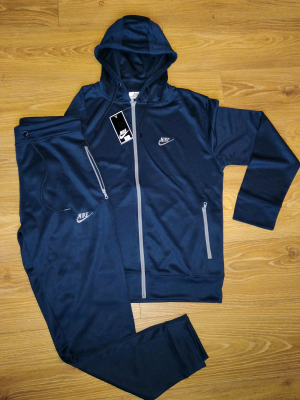 mens nike tracksuit blue